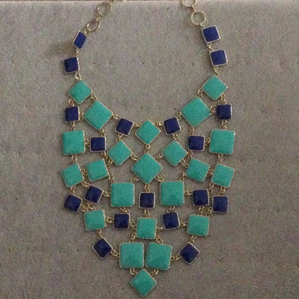 Blue statement necklace